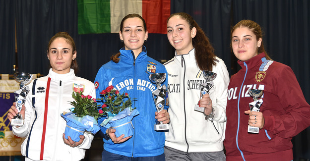Il podio della Sciabola U23 ©Brizzi