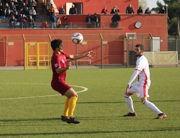 Gianmarco Tocci in campo contro il Ladispoli