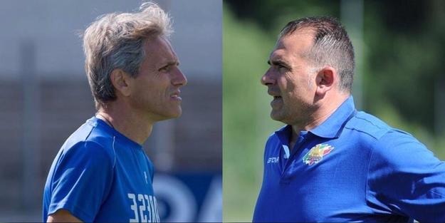 Agovino (a sx) e Gesmundo (foto di Sassari Calcio e Del Gobbo)