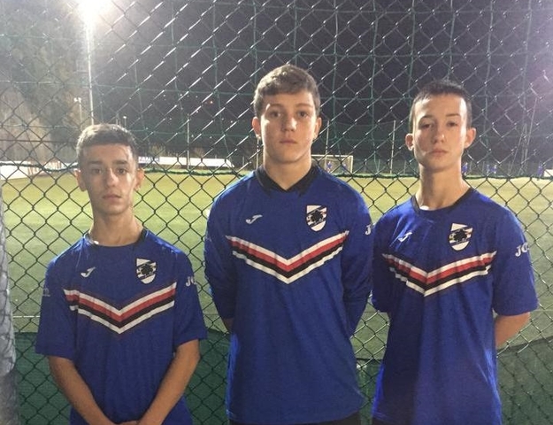 Il trio in prova alla Samp