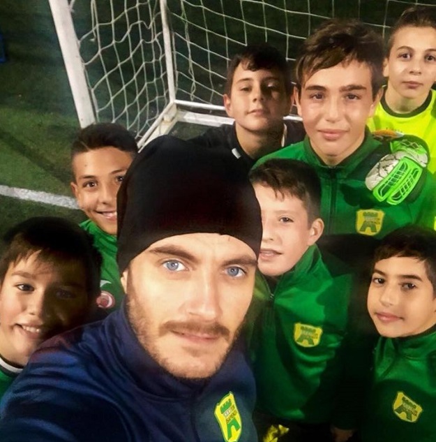 De Angelis con i suoi piccoli allievi