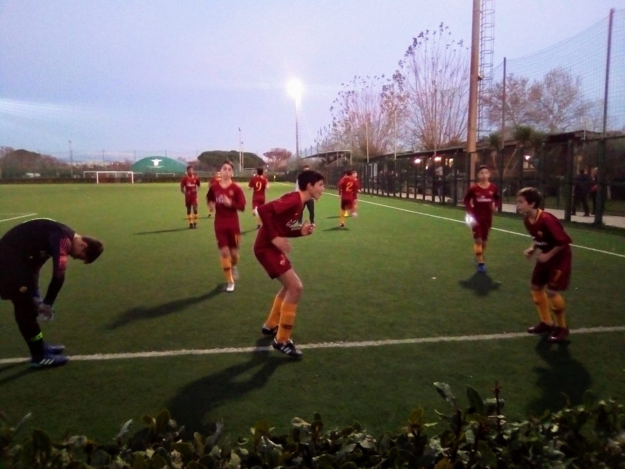 Riscaldamento pre-match Roma