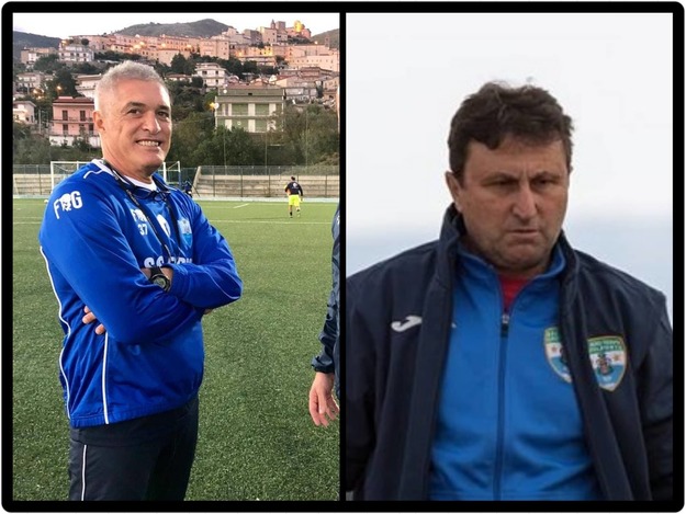 I due allenatori: Pernarella a sinistra, Pernice a destra
