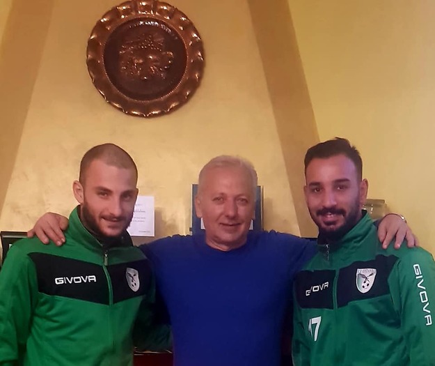 Il presidente Madalluna con Caiazzo e Frascogna
