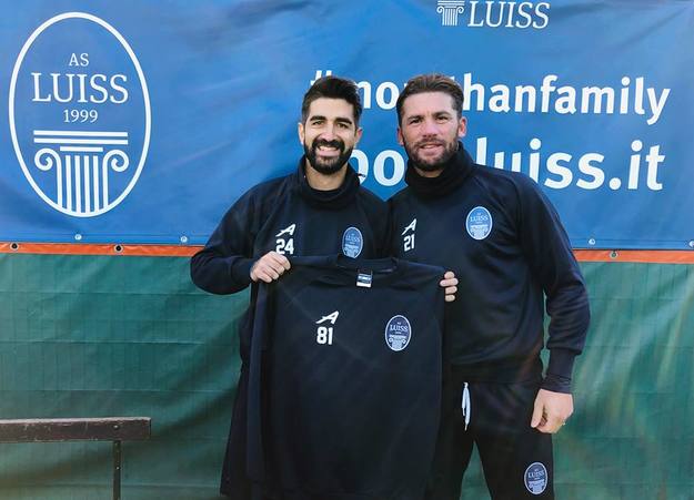 Il capitano Costagliola insieme a Stendardo (foto Luiss)