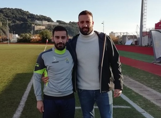 Geremy Emma (a sx) e il ds Grasso (foto di Mistral Gaeta)