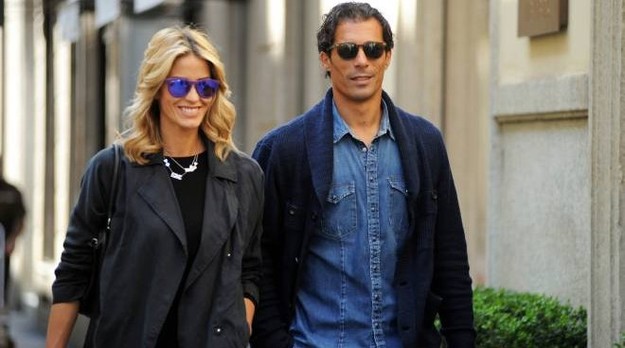 Corradi con la sua compagna la showgirl Elena Santarelli
