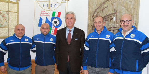 Il presidente Sibilia con i tecnici delle Rappresentative