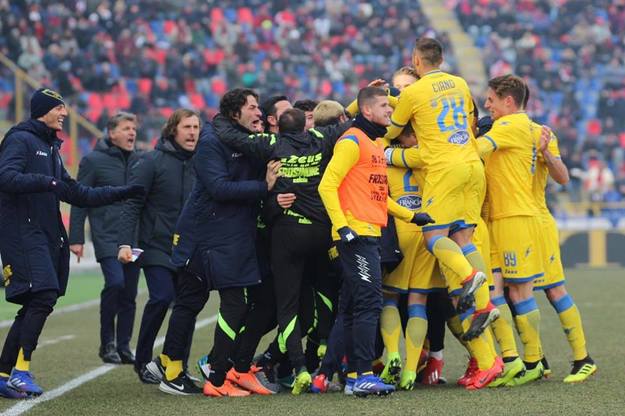 Il Frosinone esulta al &quot;Dall&apos;Ara&quot;