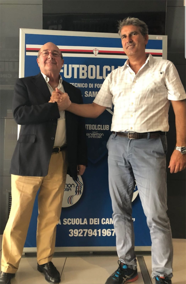 Guglielmo con il presidente Margaritondo