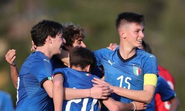 Esultanza dell’Italia Under 15