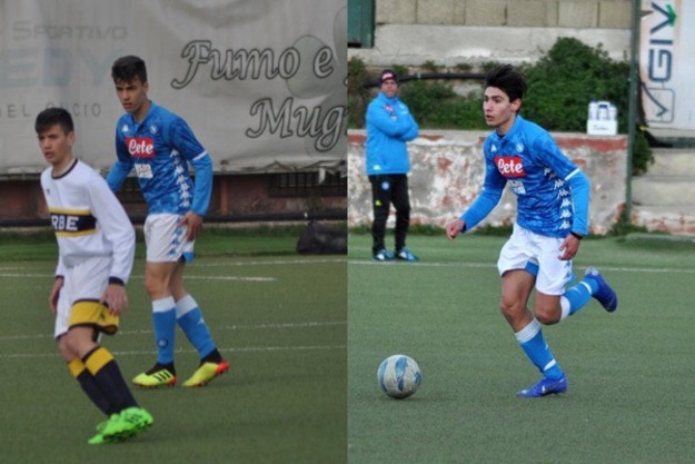 Brizzi e Capotosto con la maglia del Napoli ©Facebook Fondi