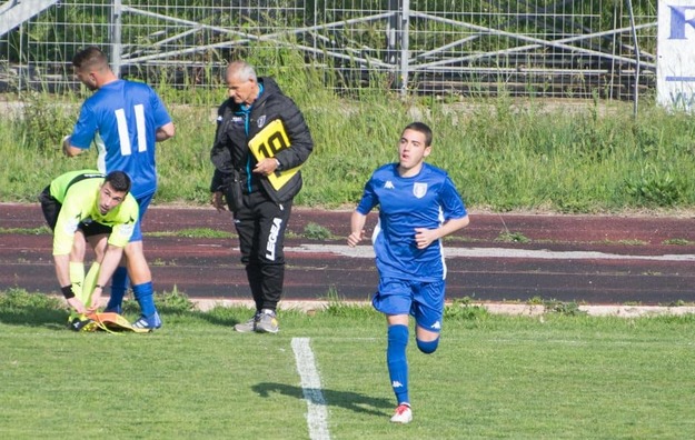 Francesco Pangallo al momento dell&apos;ingresso in campo nella partita di ieri ©Matteo_Ferri